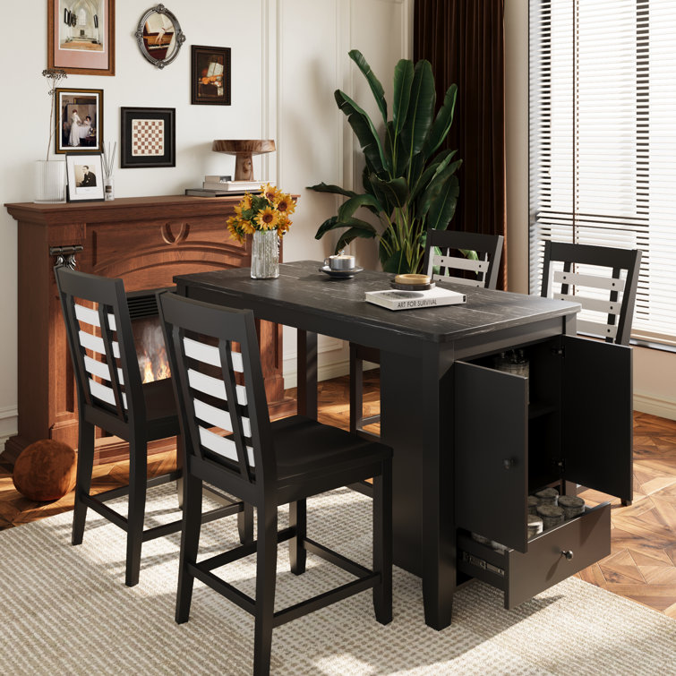 5 piece dining set best sale with storage